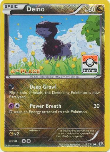 Legendary Treasures Deino [4th-Place-League] Pokémon card